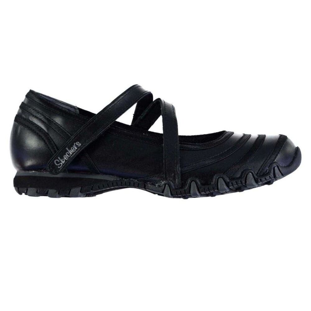 Skechers Womens/Ladies Riboneer Leather Memory Foam Shoes / Black